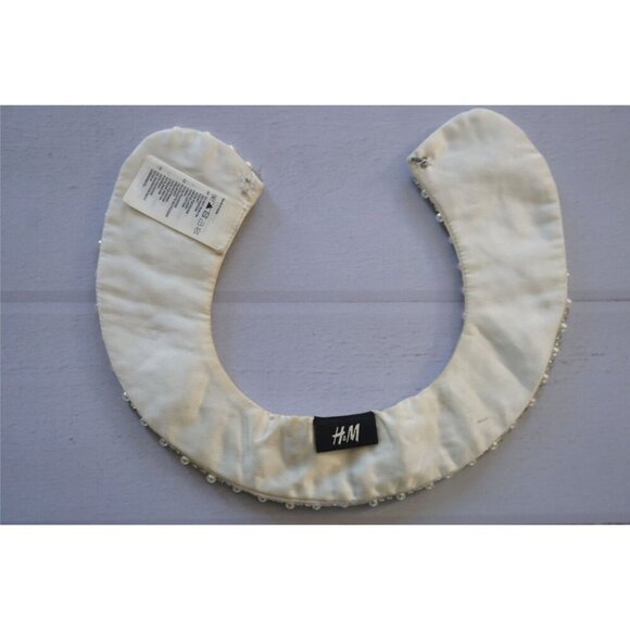 H&M Embellished Pearl & Rhinestone Peter Pan Collar - Detachable Statement - Picture 7 of 10